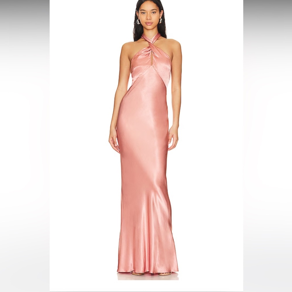 Shona Joy La Lune High Neck Twist Maxi Dress